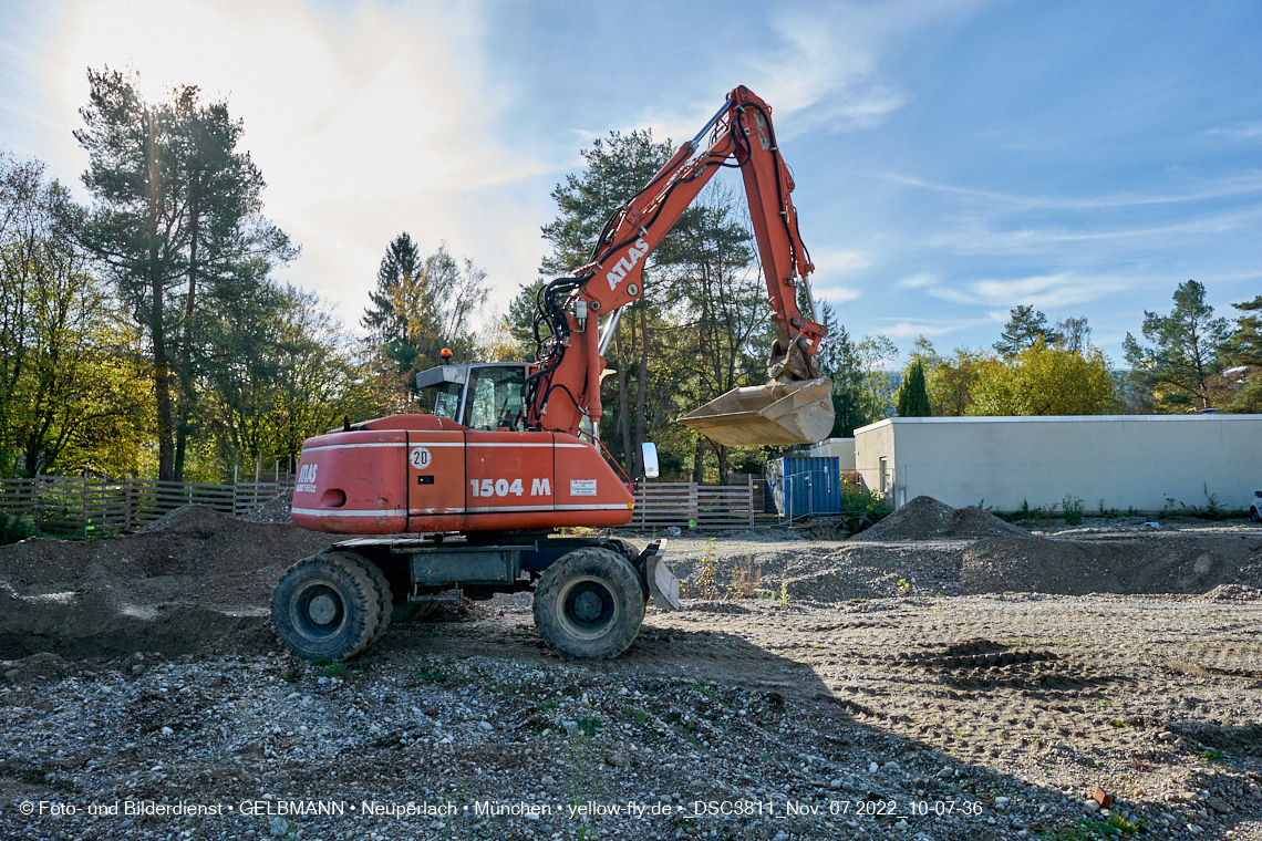 07.11.2022 - Baustelle an der Quiddestraße Haus für Kinder in Neuperlach